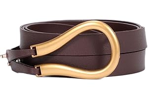 Oyccen Cinturón Delgado para Mujer Cinturón Decorativo de Cuero PU Cinturones de Cintura Ajustable