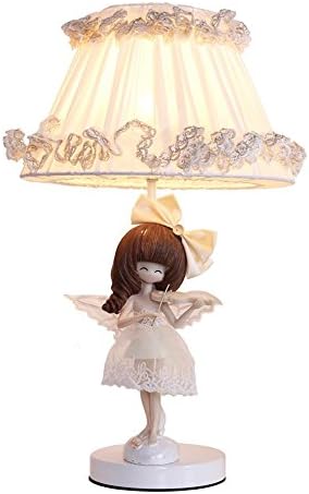 OOFWY Warmth Princess Resin Table lamp Creative Korean Style Fashion Style Living Room Bedroom Bedside Decoration Button Table lamp