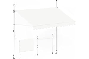 Novonova Toldos Exterior Terraza Enrollable para protección Solar en Exteriores,Resistente a los Rayos UV y al Sol,Toldo Exterior ajustable en Altura e inclinación, con manivela,Toldo Balcón Retractil