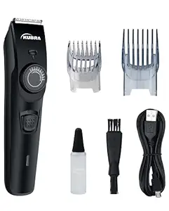 Kubra KB-1088 Hair and Beard Trimmer with USB Charging, 40 Length Setting, 45 minutes Cordless use, 1 Year Warranty (Black)