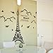 Produktbild Stazsx Wandtattoos Wandbilder DIY Home Kunst Wand Dekor Decals Schlafzimmer Aufkleber Papier Kinder Kinderzimmer Wandaufkleber Zimmer Wandaufkleber Aufkleber Wohnzimmer Wandbilder personalisierte Tapeten Abziehbilder,Eiffelturm Dunkelgrau Groß