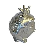 Hucha, diseño príncipe rana plata + brillantes Rana Pomme pidou Hucha