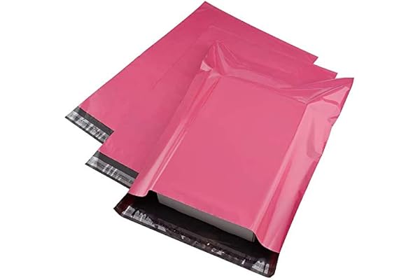 Switory 100pc 30,5cmx39,5cm Poly Sacs de transport, Expédition de courrier Enveloppes de courrier Sacs postaux pour l'envoi d'emballage - Rose