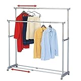 ✅ ROBUST : Dieser aus Chromstahl gefertigter Kleiderständer ist sehr solide und kann bis zu 60 Kleiderbügel oder bis zu 35 kg Gewicht tragen. Er verfügt über 4 schwenkbare Räder für eine leichte Fortbewegung auch im beladenen Zustand.