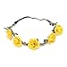 Price comparison product image Kingko® Women Girls Multicolor Flower Headband Braid Wedding Beach Tiara Crown with Adjustable Elastic Ribbon (F)