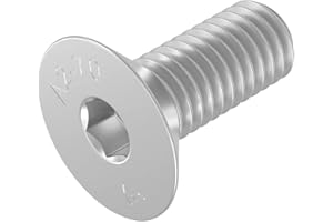 Vis à tête fraisée SECCARO M6 x 16 mm, acier inoxydable V2A VA A2, DIN 7991 / ISO 10642, à six pans creux, 20 pièces