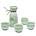 Produktbild Sake-Set, traditionelles japanisches Sake-Becher-Set, handbemalt, Tassen aus Keramik, Handarbeit, Weingläser, 5 Stück Green Elegant