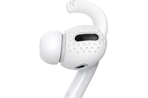 Gcioii 3 Pairs AirPods Pro Ear Hooks Covers [Added Storage Pouch] Upgraded Anti-Slip Sports Ear Covers Accessories Compatible with Apple AirPods Pro Generation 1 (White)