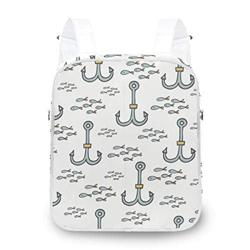 Preisvergleich Produktbild FANTAZIO Rucksäcke Anker Fish Schultertasche Schultasche