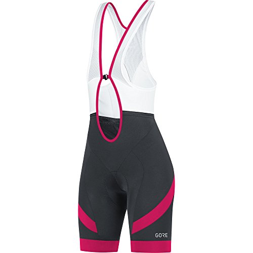 Gore Wear C5 Pantalón Corto Tirantes, Mujer, Negro (Rosa), 38