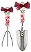 Produktbild CuteTools! Gartenschaufel aus Edelstahl mit DREI Zinken - Landschaftsinstrumente, handbemalter Holzgriff in den USA, langlebige Hof- und Gartengeräte Art for A Cause, Geranienrot