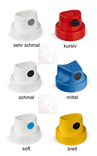 Ersatzsprühköpfe alle Strichbreiten - 12 Spray Caps