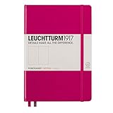 Leuchtturm1917 - Cuaderno (A5, 249 páginas, de puntos, tapa dura, tamaño mediano), color fucsia