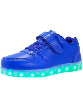 VOOVIX Kinder Schuhe mit Licht Led Leuchtende Blinkende Low-top Sneaker USB Aufladen Shoes für Mädchen und Jungen