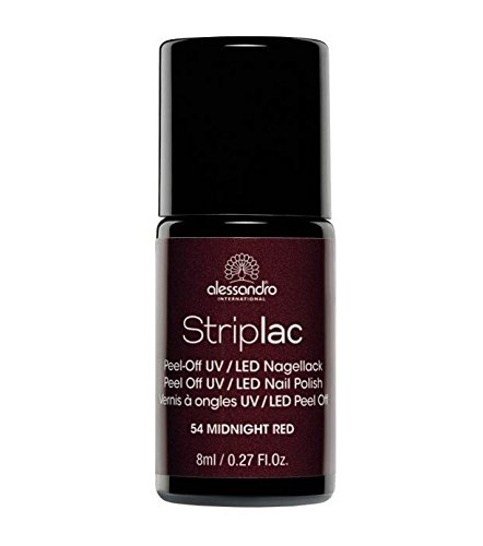Alessandro International Striplac 1x Nr. 54 Midnight Red Peel-Off UV/LED Nagellack