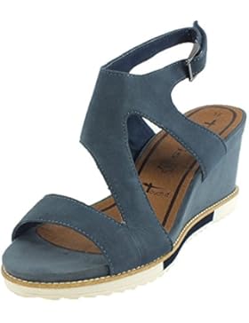 7320 Tamaris Leder Sandalette blau