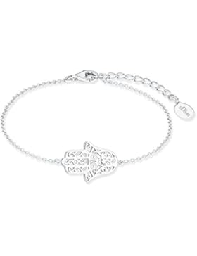 s.Oliver Damen-Armband SO PURE Hamsa Hand 925 Silber rhodiniert 19 cm - 2017215