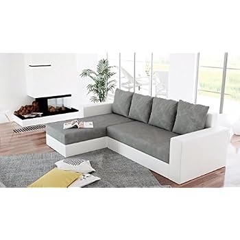 Tendencio Canapé Dangle Réversible Et Convertible Arion Gris Et Blanc