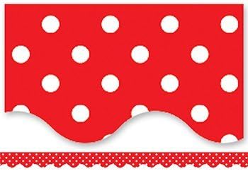Red Mini Polka Dots Border Trim by Teacher Educational Products