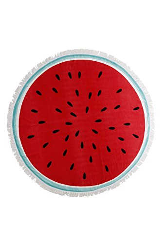 South Beach, Weich Rund Handtuch, Wassermelone und Aztek Design - Wassermelone
