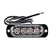 Produktbild Prettygood7 4 LED 4 W Slim Auto Flash Truck Notfalllicht Stroboskop Warnleuchte Lampe (weiß)
