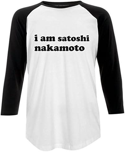 I am satoshi Nakamoto T-Shirt (Bitcoin Founder) … (S, Baseball)