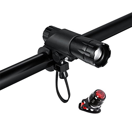 MOT Global LED Fahrrad Lichter Eingestellt 300 Lumen Helles Vorderes Licht mit USB Wiederaufladbar Rücklicht