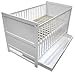 Junior Joy Sarah Cot Bed with Drawer and Teething Rails (White)