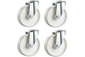 BULLDOG CASTORS Bulldog - Rotelle girevoli in nylon da 100 mm – montaggio con foro per bullone, ruote robuste, max 560 kg per set