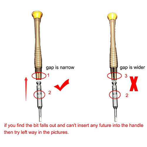 JTENG Gehärtet Schraubendreher Set 25-teilig Präzisions Minischraubenziehern Magnetisierbar Reparatur Set, Torque, Schlitz, Kreuzschlitz, Etui für die Elektronik PC Laptop Werkzeugset Plus / Entmagnetisieren Magnetic - 6