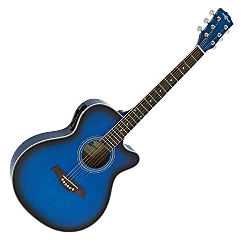 Guitarra Electroacustica Single Cutaway de Gear4music Blue