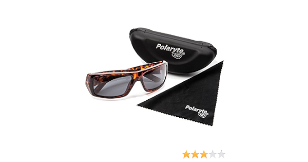 Polaryte HD – Occhiali da sole polarizzati, visione ad alta definizione,  Uva Uvb UV400, marrone : Auto e Moto
