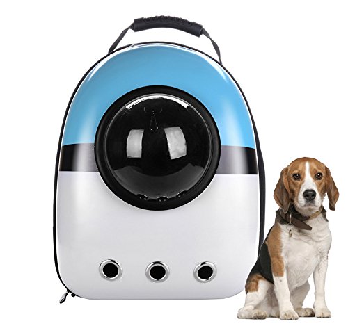 VOUMEY Sac à Dos portatif de Transporteur de Voyage d'animal familier pour des Chats/Petits Chiens Moyens/Animaux de Compagnie Plus Grands Capsule d'espace Respirable (Or Rose)