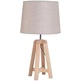 ✅ESTILO VINTAGE: Tanto su base de madera antigua como su pantalla de tela de lino, le dan un estilo clásico. Proporciona una luz de brillo suave y confortable.
