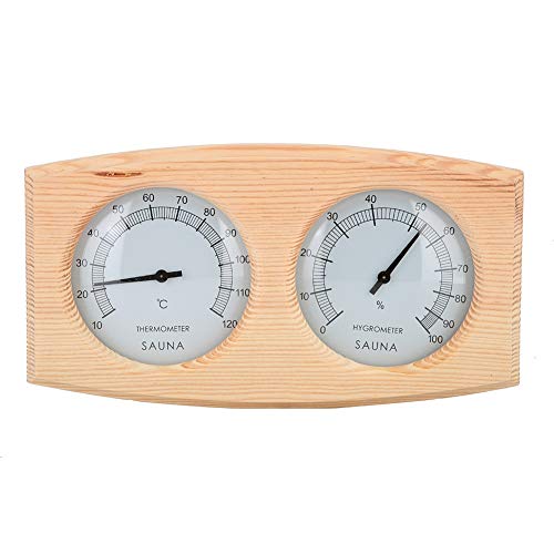 Preisvergleich Produktbild Asixx Saunathermometer, 2-in-1-Hygrometer-Thermometer, Feuchtemessgerät für Saunaräume, Temperaturmessung 10 10-120 , Feuchtemessung 0% -100% rF