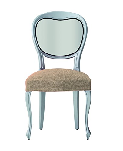 Eysa Teide - Funda para silla (elastómero de poliéster acrílico, elástica, 6 unidades), color beige