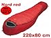 Produktbild Alexika Mumienschlafsack, Schlafsack Nord Red - Kälteschutz, Thermoschutz, Extrem bis -22° - Partnerschlafsack (koppelbar links, rechts)