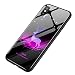 Produktbild MuSheng Für iPhone X Hülle, 9H [iPhone X Tempered Schutzhülle] Explosionssicheres Leuchtendes Gemaltes Gehärtetes Glas und Weich TPU Dünn Hülle Case für iPhone X (B)
