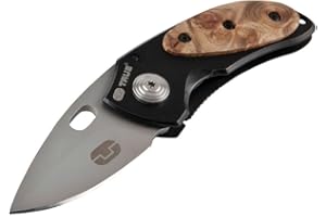 True Utility TU576 Jacknife, Tough Pocket Knife, Sandblasted Stainless Steel Blade, Mahogany Handle, Aluminium Frame, black, 0.31 in*2.95 in*1.3 in