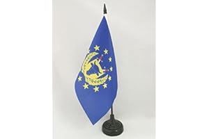 AZ FLAG - Tischflagge Streitkräfte Europäische Union - 21x14 cm - Europaarmee Tischfahne 14 x 21 Cm - Flaggen