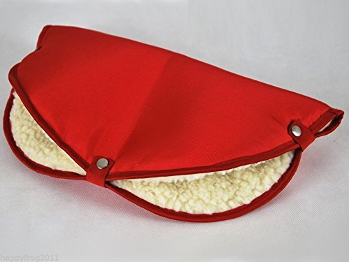 WINTER WARMER BABY PRAM STROLLER HAND MUFF FINGERLESS GLOVES SHEEP WOOL