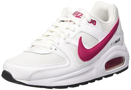 Nike Air Max Command Flex Gs, Chaussures de Course les Garçons et les Filles, Multicolore (White/Sport Fuchsia/Black), 38.5 EU