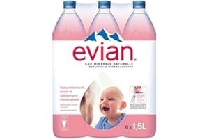 BOISSONS EVIAN - Eau Minérale Naturelle Pack De 6X1.5L - Prix de l'Unité