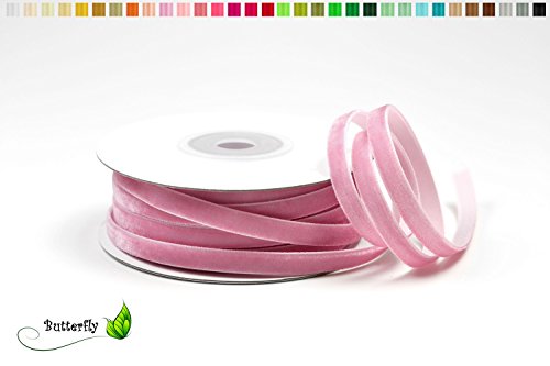 10m Samtband 6mm ( altrosa 149 ) // Schmuckband Schleifenband Zierband Samtborte Zierborte