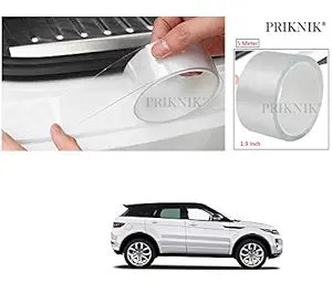 PRIKNIK Car Door Transparent Seal Strip Door Edge Guard Bumper Cover Strips Entry Sill Scuff Plate Invisible Door Anti-Scratch Waterproof (1.9 Inch x 5metre) Compatible with Cars