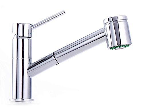 Grünblatt Küche Armatur mit herausziehbar Geschirrbrause Küchenarmatur Einhebelmischer Wasserhahn mit Brause Handbrause küchenarmaturen armaturen