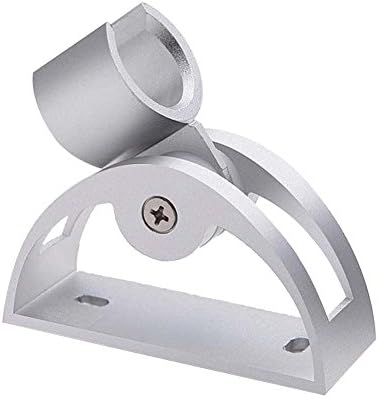 Aluminum Adjustable Shower Head Holder Bracket Wall Mounted Bathroom Rotatable Lightweight Showerhead Holder Stand Cradle (A)