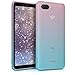 Price comparison product image kwmobile Case for Xiaomi Redmi 6 - Clear TPU Soft Phone Cover - Bicolor Design, Dark Pink/Blue/Transparent