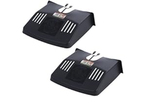 Whatmore 2 X Drain Cover 12"x11" Black Plastic Grid Cover Ventilated