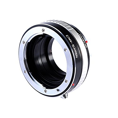 Beschoi Bague d adaptation en m  tal pour monter objectif Nikon G AF-S F vers monture Micro 4 3 M4 3 comme Panasonic DMC-G1 DMC-G2 DMC-G3 DMC-GH1 DMC-GH2 DMC-GF1 DMC-GF2 DMC-GF3 DMC-GF7 DMC-G10